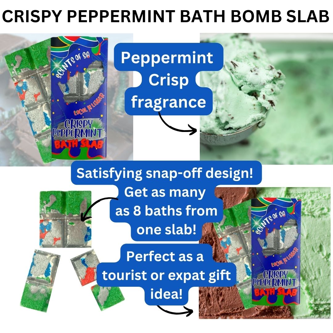Crispy Peppermint Bath Bomb Slab