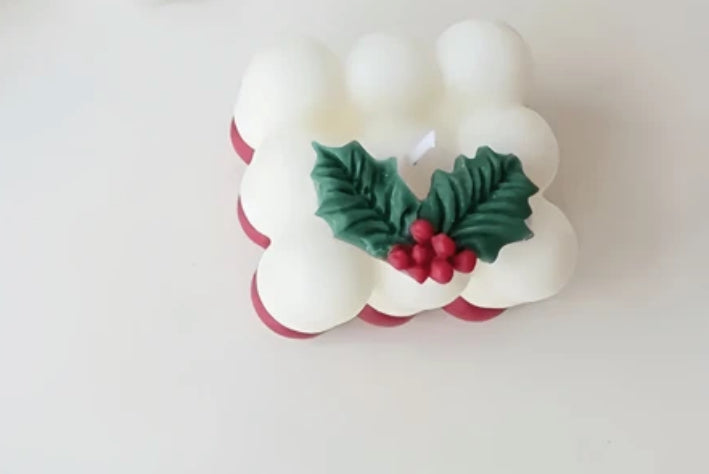 Holly Candle